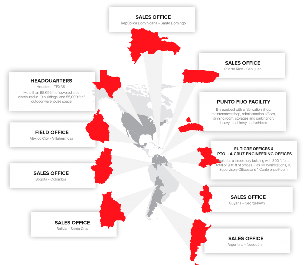 Mapa de empresas por america
